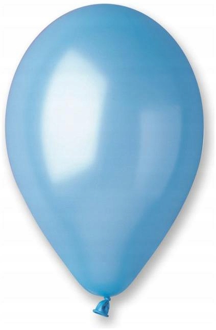 BALONY METALICZNE BŁĘKITNE NIEBIESKIE DUŻE URODZINY IMPREZA WESELE 100SZTUK