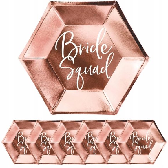 Zestaw na Wieczór Panieński Dekoracje Gadżety na Stół ROSE GOLD Bride Squad - Image 2