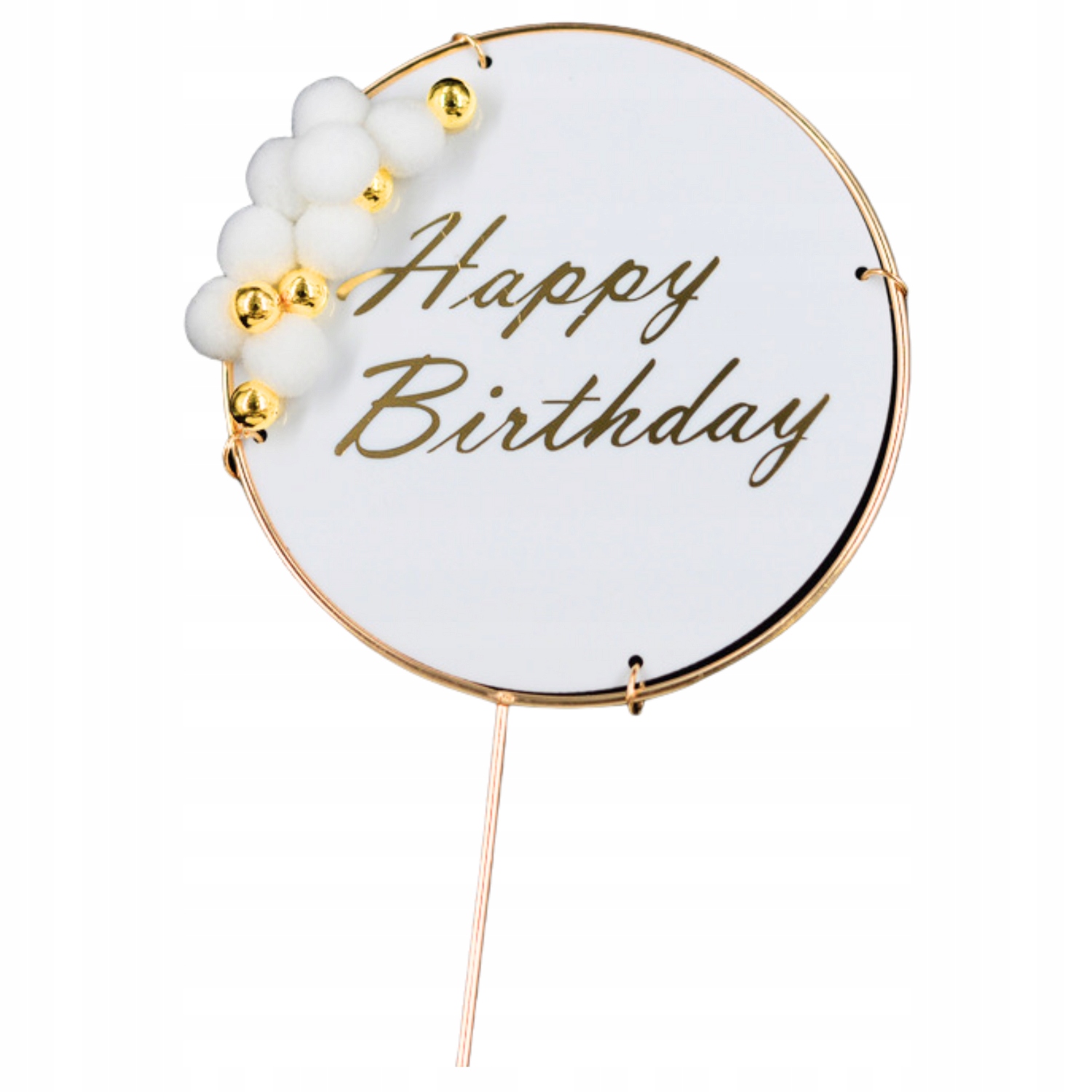 Topper Toper na Tort DEKORACJE 18 40 50 Urodziny OKRĄGŁY Happy Birthday - obrazek 5