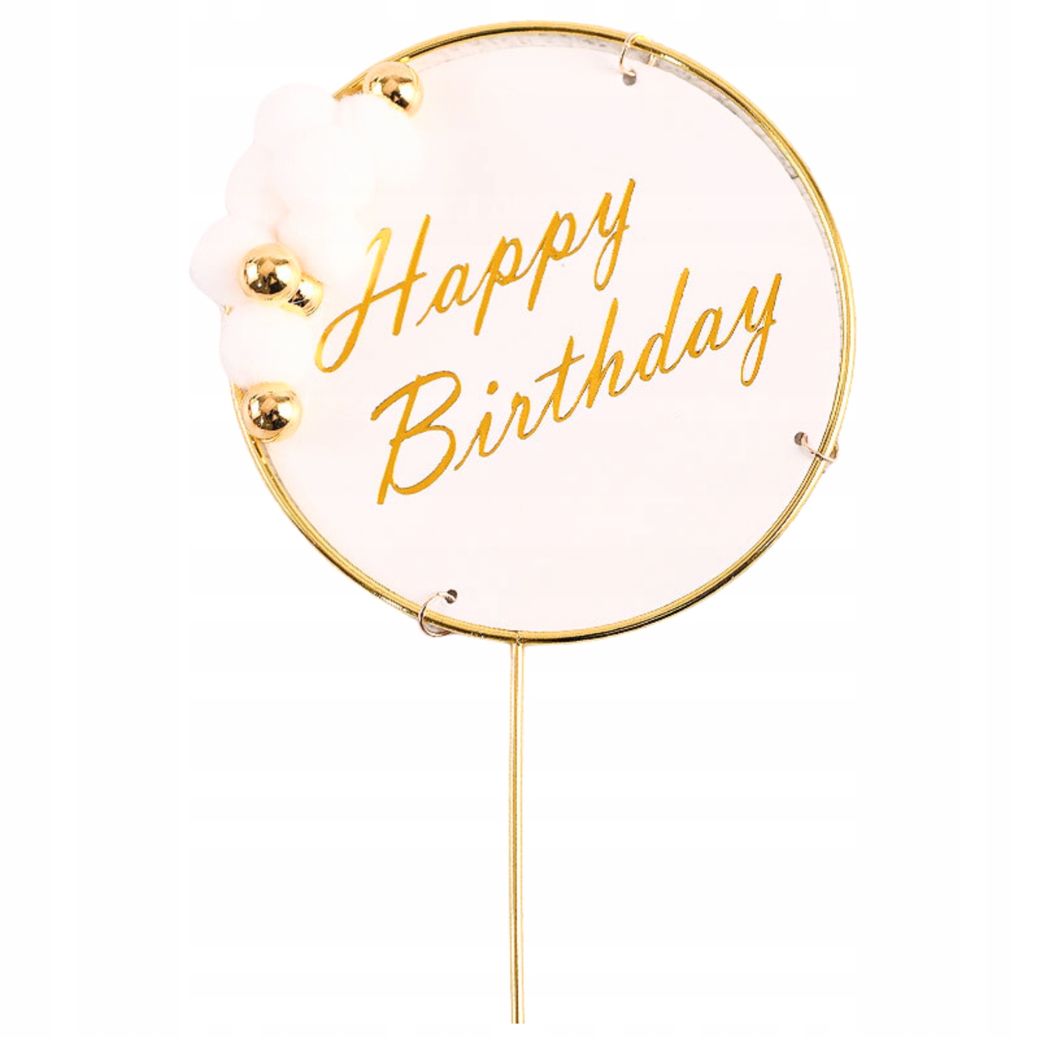 Topper Toper na Tort DEKORACJE 18 40 50 Urodziny OKRĄGŁY Happy Birthday - obrazek 4