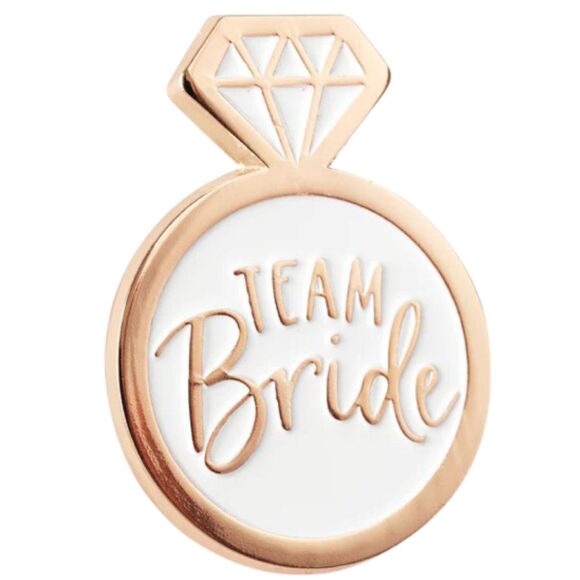 PRZYPINKA Gadżety na Wieczór Panieński Dekoracje TEAM BRIDE Rose Gold - obrazek 9