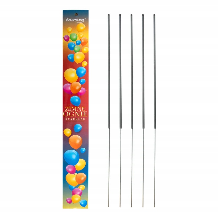 Zimne ognie, długie, na urodziny, wesele, Sylwester, 40 cm, zestaw 5 szt. - obrazek 5