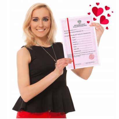 Świadectwo Prezent WALENTYNKOWY na Walentynki dla Dziewczyny Żony Niej A4