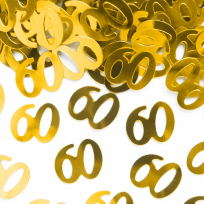 konfetti na 60 urodziny