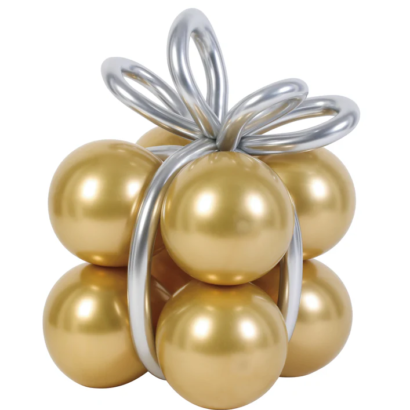 Balony złoty prezent